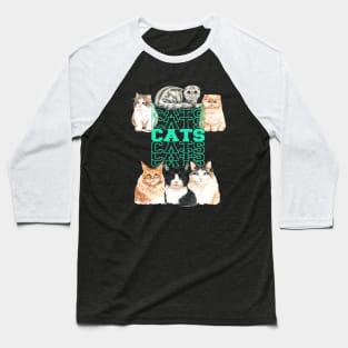 Clowder of Cats Baseball T-Shirt